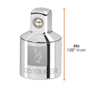Adaptador Truper 1/2"H X 3/8"M convertidor ratchet