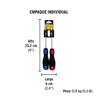 Par destornillares 3/16"x4" Pretul Comfort Grip