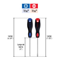 Par destornillares 3/16"x4" Pretul Comfort Grip