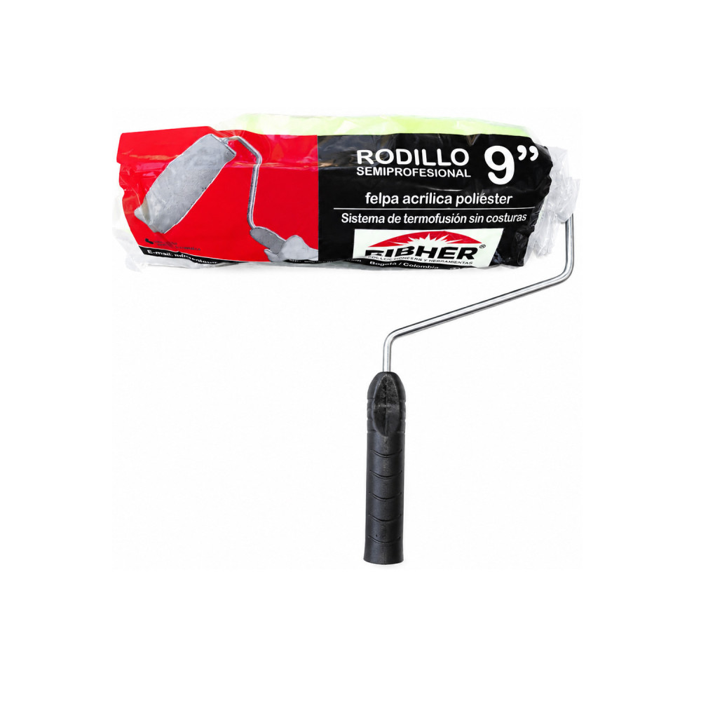 Rodillo felpa 6" Ribher verde