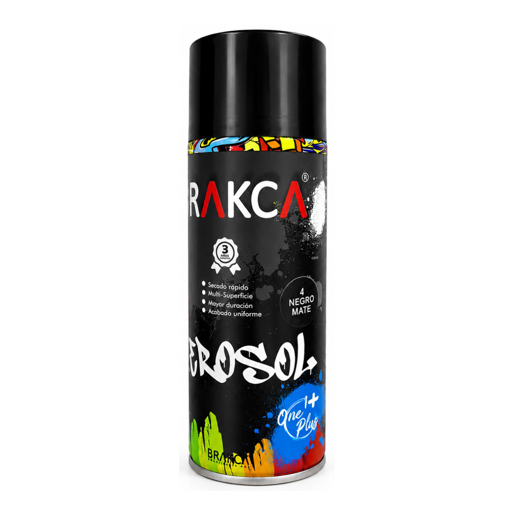 Pintura aerosol negro mate N4 Kernel 400mL