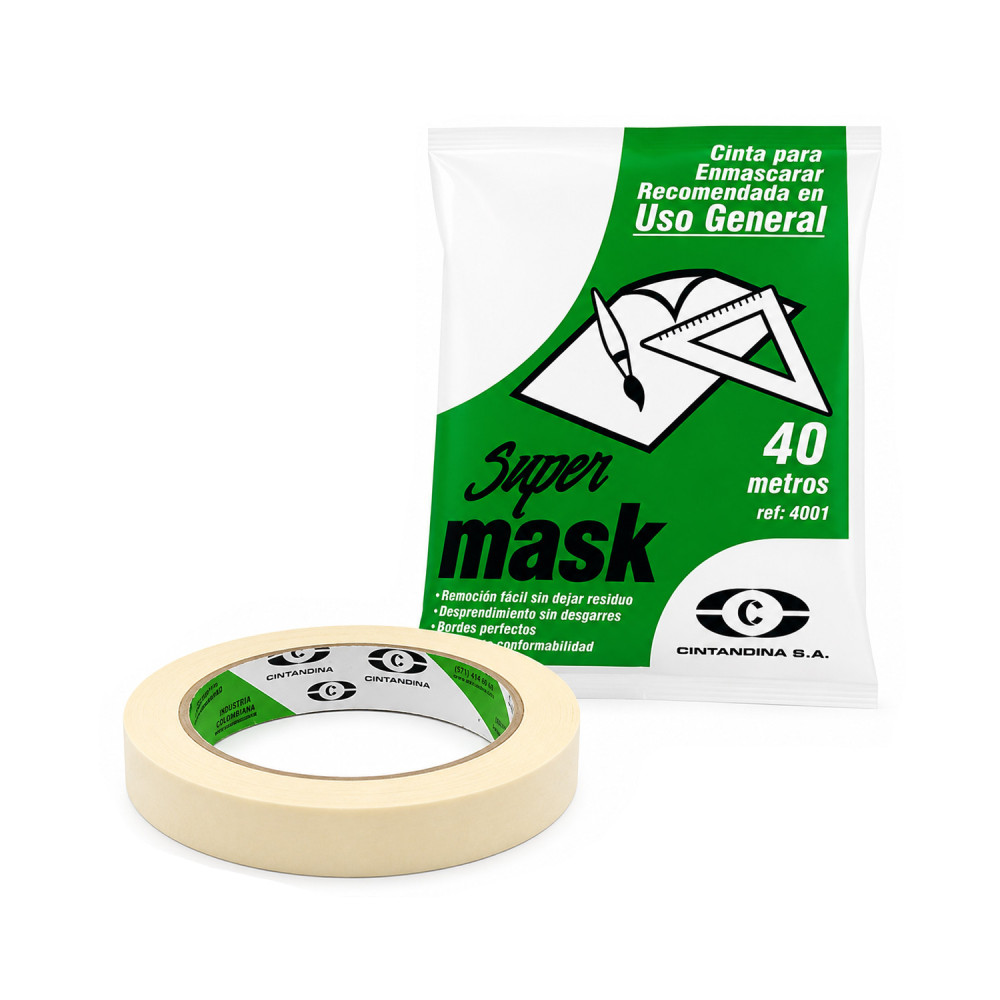 Cinta enmascarar 24mmx40m cintandina supermask