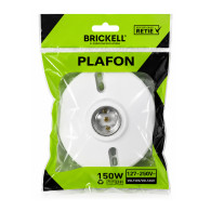 Plafón Brickell policarbonato blanco + tornillos