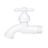 Llave terminal 1/2" blanca rioplast lavadero lavaplatos