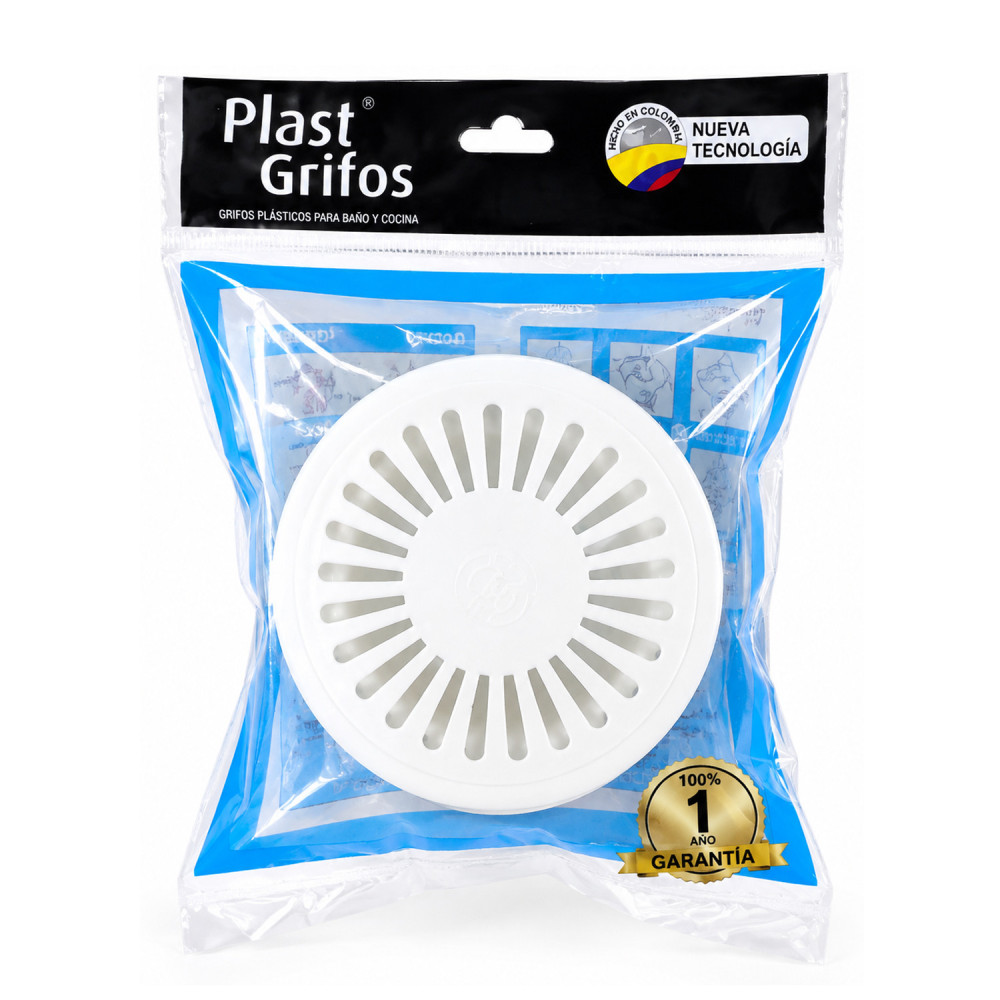 Rejilla sifón 4"x3" antiolor abanico Plastgrifos