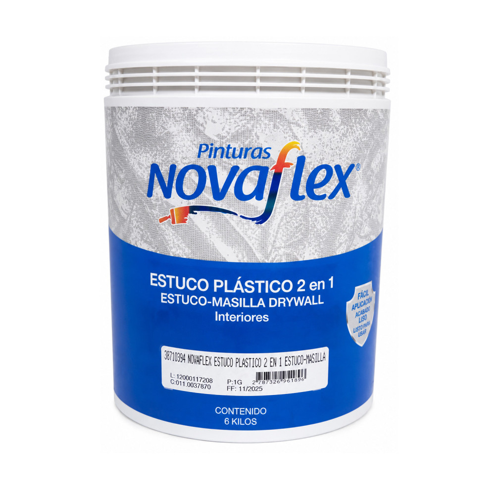 Estuco 2en1 masilla galón Novaflex mapei interior exterior