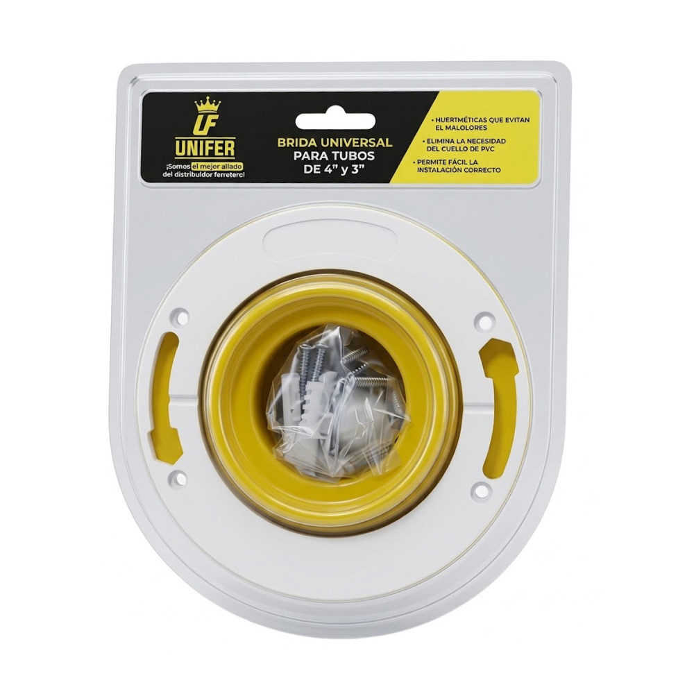 Brida universal tubo 4" y 3" unifer sanitario