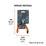 Mini pinza 4" cortafrío Truper comfort grip