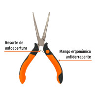 Mini pinza 4" punta fina Truper comfort grip