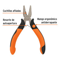 Mini pinza 5" alicate electricista Truper comfort grip