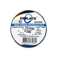 Cinta aislante negra 15m Osblack
