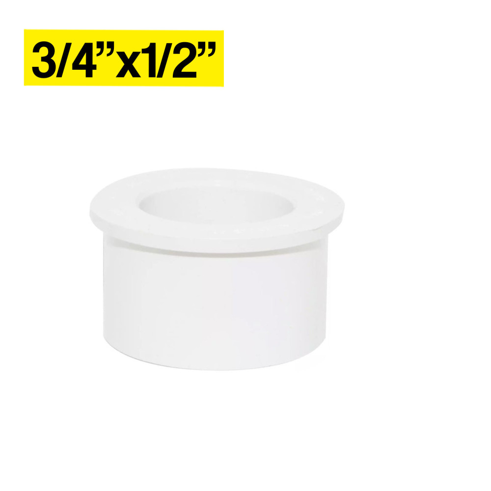Buje PVC 3/4"x1/2" presión agua