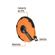 Cinta métrica 50m Truper Fibra vidrio