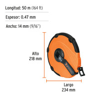 Cinta métrica 50m Truper Fibra vidrio