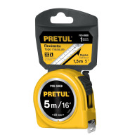 Flexómetro amarillo 5m cinta 19mm Pretul