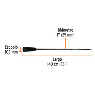 Barra agrícola 7kg 140cm Truper