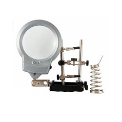 Tercera mano con lupa iluminada + base cautín ZD-10M