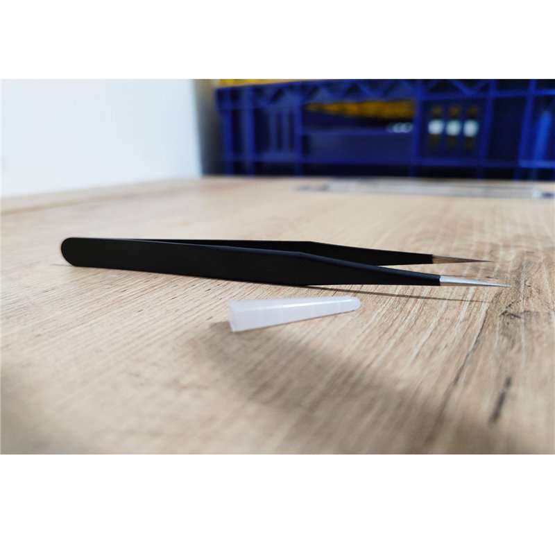 Pinza alta precisión antiestática reparación electrónica 110x9mm