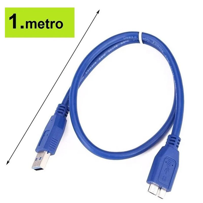 Cable USB 3.0 para disco duro externo 1mt