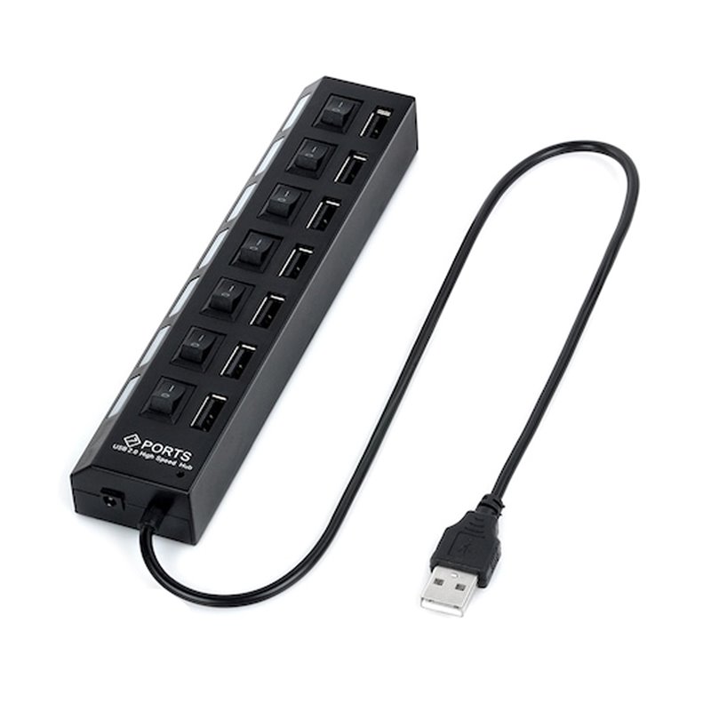 Multi Puertos Hub 7 Puertos Usb 3.0 Led Encendido Individual