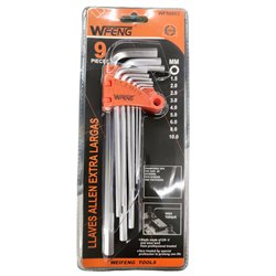 Juego x9 llaves bristol allen hexagonal bristol en estuche blister