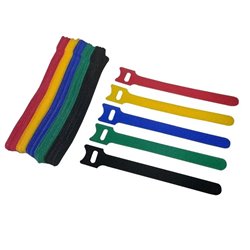 cinta amarre velcro para cables 22cmx13mm colores unidad