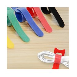 cinta amarre velcro para cables 22cmx13mm colores unidad