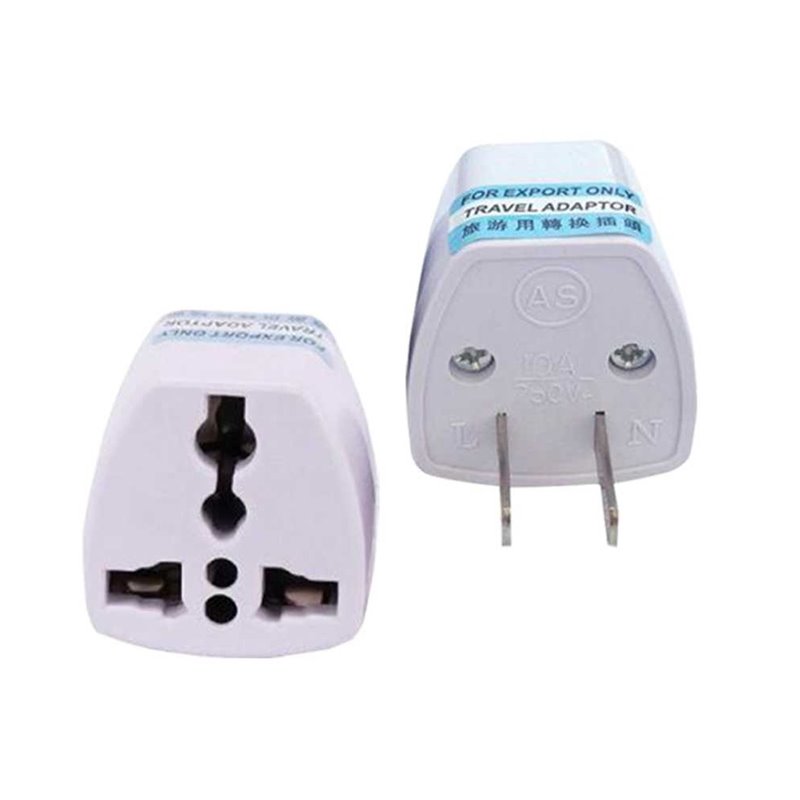 Adaptador europeo a americano 110v blanco sencillo clavija