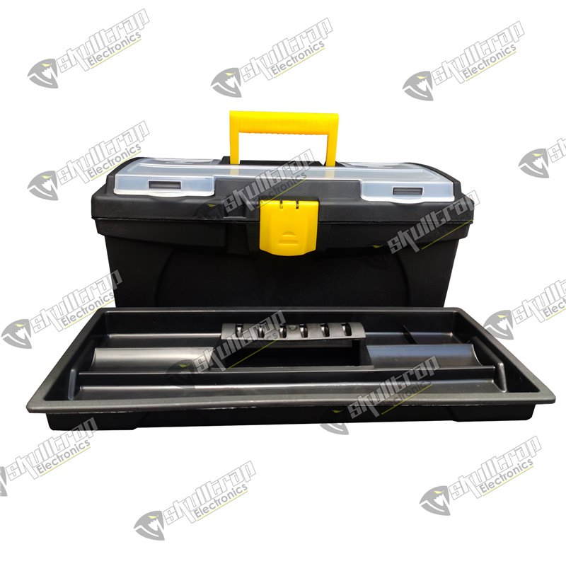 Caja herramientas 14" doble tapa + cubierta