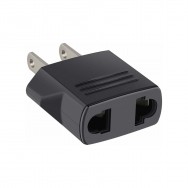 Adaptador conector europea a americano redonda a plana sencillo negro