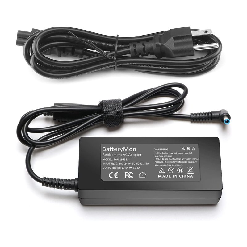 Cargador portátil HP 19.5V 3.33A 4.5x3mm 65W punta azul