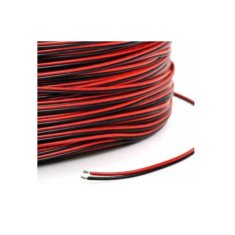 Cable Duplex 22 AWG sonido rojo negro calibre por metro polarizado