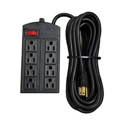 Multitoma 8 tomas 15A Voltimax 1mt + portafusible alta calidad MTC-329