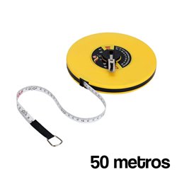 Decametro cinta métrico 50 metros giratorio
