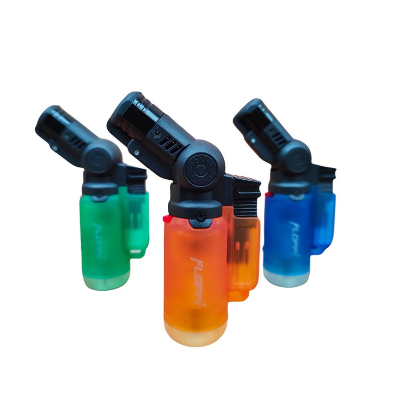 Encendedor gas mini soplete floppi bolsillo recargable