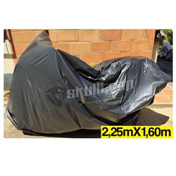 Pijama Moto Forro Plástico Carpa Grande Calibre 1.8 Azul/negro