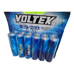 Blister x12 pilas AA alcalina Voltek 1.5V