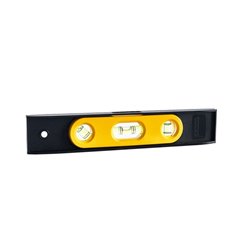 Nivel Torpedo 3 gotas imantado 9" amarillo