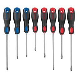 Juego x8 destornilladores Pretul comfort grip magnéticos