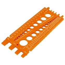 Regleta medidora de tuercas y tornillos 22cm Truper