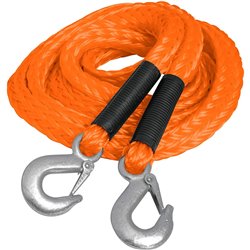 Cuerda para remolque eslinga con ganchos 5/8" x 3.5m truper