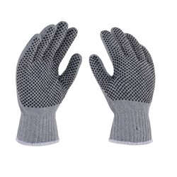 Guantes verdes Hilo puntos PVC 2 caras Ambidiestros