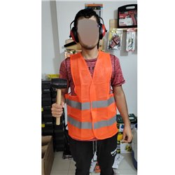 Chaleco reflectivo de seguridad naranja