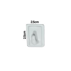 Gancho super adhesivo cuadrado 2.5cm x unidad