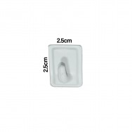 Gancho super adhesivo cuadrado 2.5cm x unidad