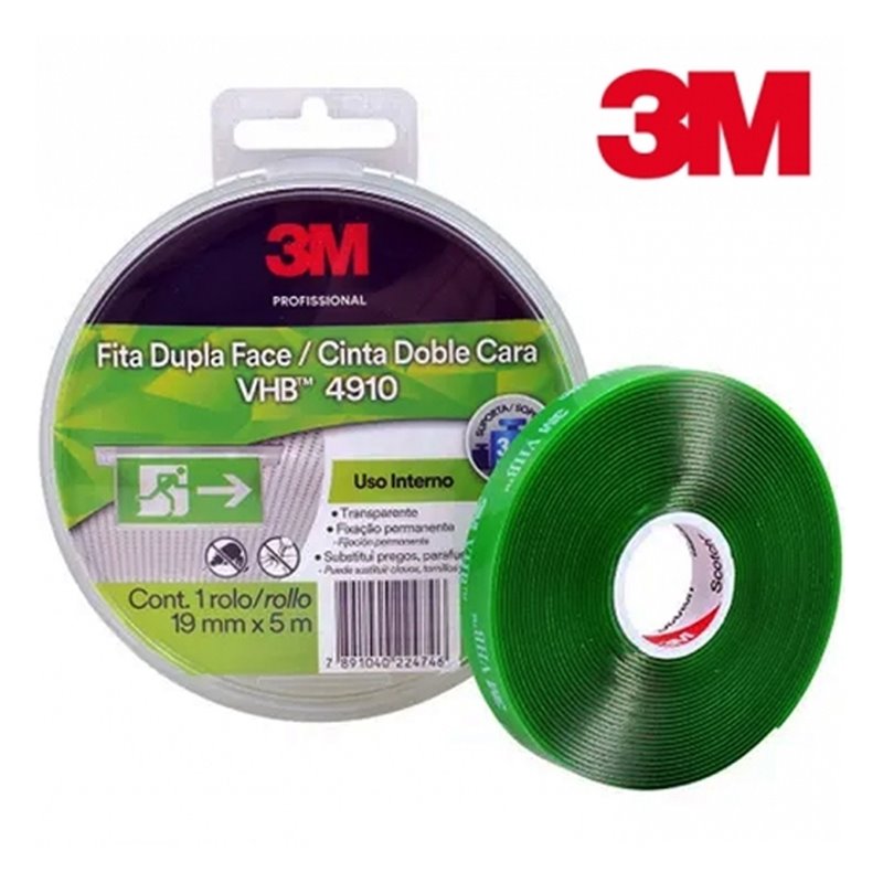 Cinta Doble Faz 3M Extra Fuerte Vhb 4910 19mmx5m original