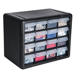 Organizador 10" con 16 gavetas Truper negro
