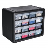 Organizador 10" con 16 gavetas Truper negro