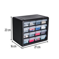 Organizador 10" con 16 gavetas Truper negro