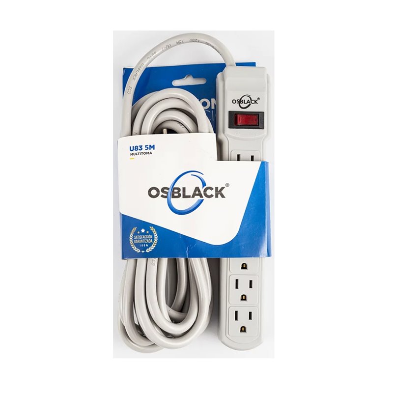 Multitoma 6 puestos grande Osblack 3 metros U83